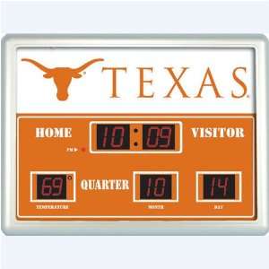  Texas Longhorns Scoreboard Clock w/ Thermometer Sports 