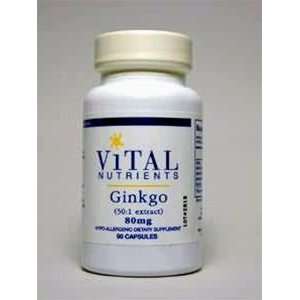  Vital Nutrients Ginkgo Extract 24%/6% 80mg 90 Capsules 