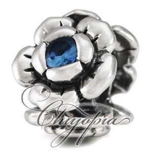 December CZ Flower Chiyopia Pandora Chamilia Troll Compatible Beads