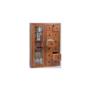  Leslie Dame GL06 0518 Dark Oak Multimedia Storage Cabinet 