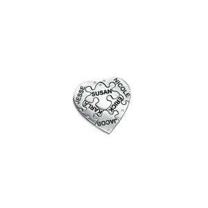  ZALES Pieces of Me Heart Puzzle Name Charms in Sterling 
