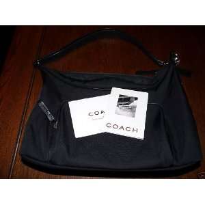  Coach Mercer Black Twill/leather Handbag 