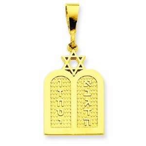  14k Polished Torah With Star Of David Charm Jewelry