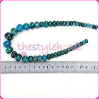 Azurite Malachite Rondelle Gemstone Loose Beads 16  