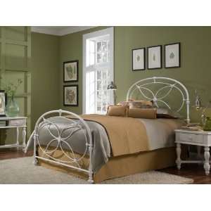   Chantilly Bed With Frame in Glossy White Finish   Full