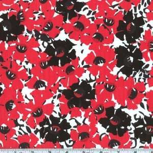   Floral Red Fabric By The Yard mark_lipinski Arts, Crafts & Sewing