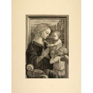   Adoring Christ Child Filippo Lippi   Original Print