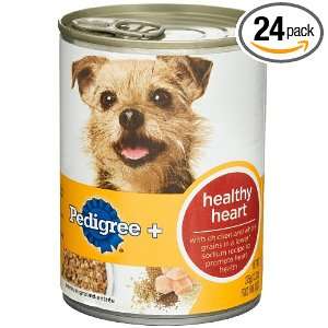 Pedigree + Healthy Heart Ground Entree Food for Dogs, 13.22 Ounce Cans 