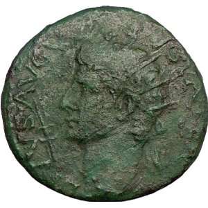   14AD Ancient Roman Coin under TIBERIUS w Livia Rare 