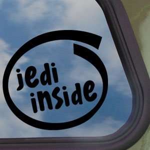 Jedi Inside Black Decal Car Truck Bumper Window Sticker