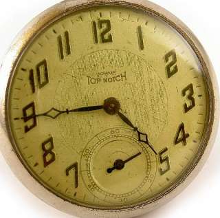 INGRAHAM TOP NOTCH Pocket Dollar Watch 1947  