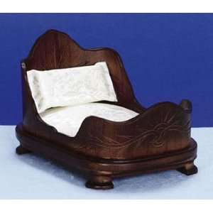  Dollhouse Miniature Walnut Belter Bed 