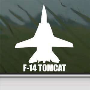  F 14 TOMCAT White Sticker Military Soldier Laptop Vinyl 