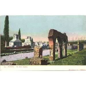    1900 Vintage Postcard Via delle Tombe Pompei Italy 