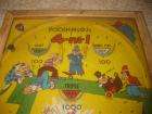 Vintage Poosh M Up Jr 4 in 1 Baseball Pinball Game  