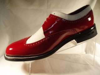 New Stacy Baldwin Two Tone Patent Leather Tuxedo Shoes  