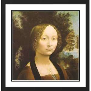   Framed and Double Matted Portrait of Ginevra Benci
