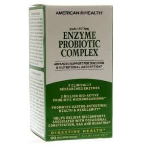  American Health   Dual Action Enzyme Probiotic Complex 90 