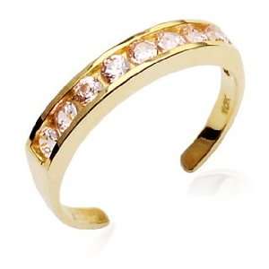  10KT. Gold Solitaire Pink CZ Toering Jewelry