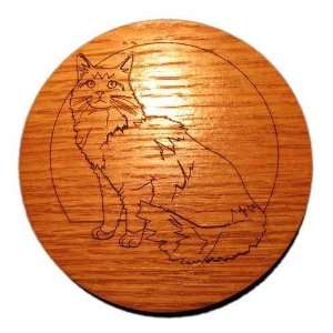  4 inch Maine Coon Cat Coaster Beauty