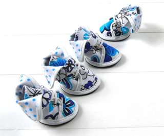 Print Canvas Sport Dog Pet Shoe Boots Sneaker Any Size  