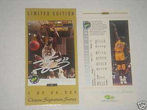 1994 CLASSIC SHAQUILLE ONEAL LE SIGNATURE SERIES CARD  