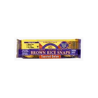 Brown Rice Snaps Toasted Onion, with OG Brown Rice 3.5 oz. (Pack of 24 