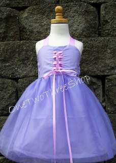 Custom Boutique Clothing Rapunzel Inspired Halter Dress  
