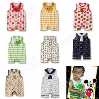 Cute Colorful Baby Boy Girl Bodysuit Onesie Toddler Infant One Piece 