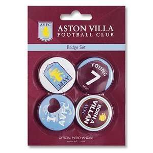  Aston Villa Button Badge Set
