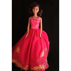  Elegant Hot Pink Party Dress, Handmade to Fit the Barbie 