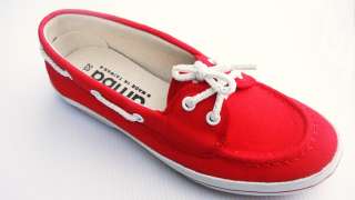 NEW Womens Girl Boat shoes flats Loafers Comfy RED. Holiday XMAS GIFT 