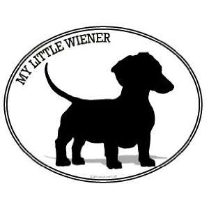 DACHSHUND Dog   Decal   Bumper Sticker, MY LITTLE WIENER. Can be used 