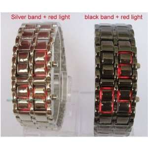   Style Iron Samurai Metal w/ RED Light and BLACK Wrist Band for WOMEN