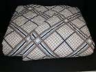 Geometric Quilted Comforter ~ Full ~ Navy Brown