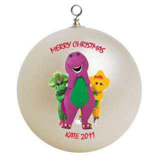 Personalized Barney Christmas Ornament Add Your Name #2  