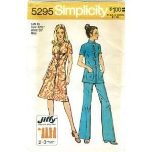 Simplicity 5295 Sewing Pattern Misses Dress Tunic Pants Size 10   Bust 