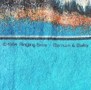 Vtg 1984 RINGLING BROS BARNUM & BAILEY CIRCUS SHIRT 80s  