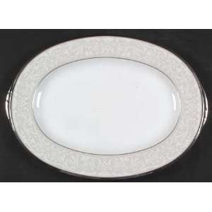  Noritake Silver Palace Oval Serving Platter, Fine China 