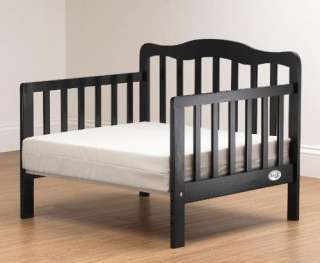 New Orbelle Sleepy Time Solid Wood Toddler Bed   Black Finish  