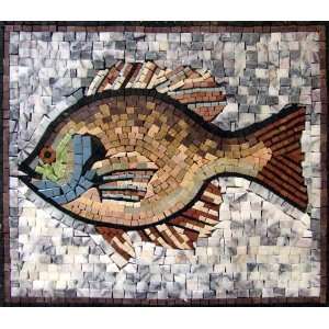   14x16 Fish Marble Mosaic Art Tile Bath Shower Floor