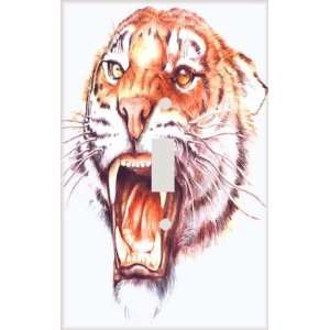 Roaring Tiger Portrait Decorative Switchplate Cover