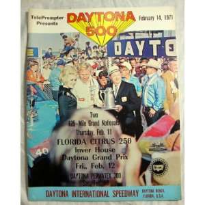  Feb. 14, 1971 Race Program Florida TelePrompter / Daytona 500 Books