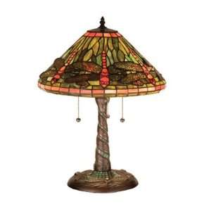  MY 27812   Meyda Tiffany 21in H Dragonfly Cone Table Lamp 