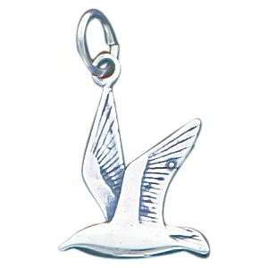  Sterling Silver Antiqued Seagull Charm Jewelry