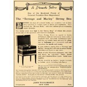  1909 Ad John Wanamaker Scrooge Marley Strong Furniture 