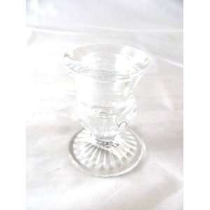 Biedermann & Sons Clear Glass Decorative Tapered Candle Holder, 2.5H 