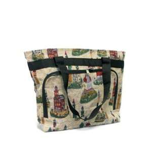  BOVANO USA Large Bag/Purse with Churches Pattern Patio 