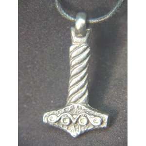 Thors Hammer Necklace Pewter Pendant Viking Norse Mjollnir Pagan 