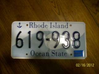 RHODE ISLAND LICENSE PLATE EXPIRED COLLECTOR PLATE BLUE/WHITE PLATE 